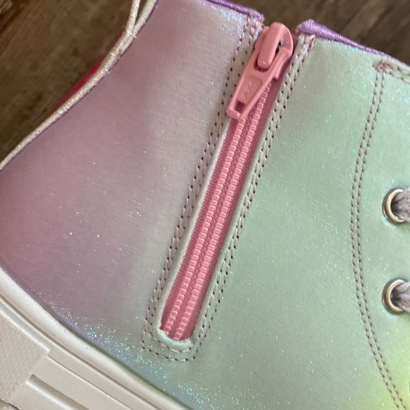 Skechers Shoes Girls Size 3 314785 SLIGHT TWINKLE SPARKS WING CHARM Iridescent - Picture 6 of 11